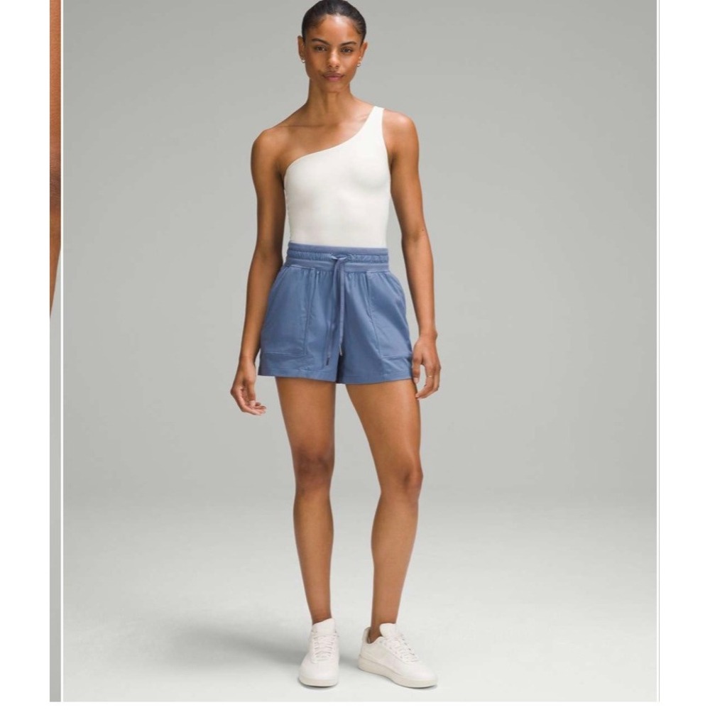 Lululemon Dance Studio Short 3.5 Utility Blue Herringbone Womens Size 4 Gym